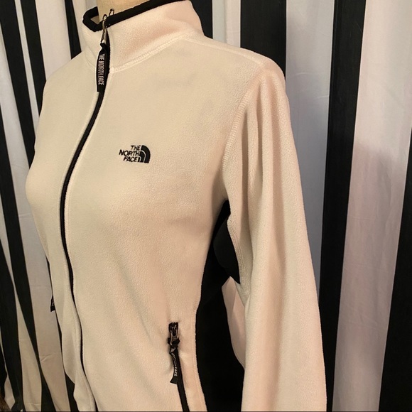 The North Face White Fleece Zip Jacket EUC Medium - Picture 2 of 4